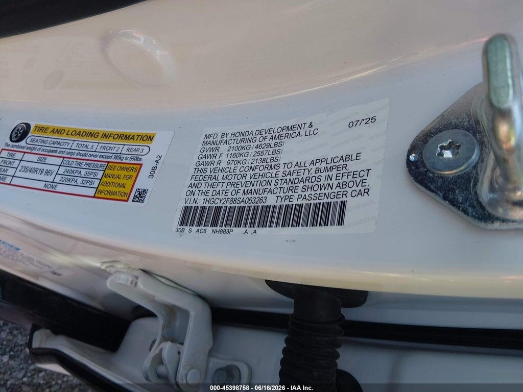 1HGCY2F88SA063263 2025 HONDA ACCORD HYBRID photo no. 9