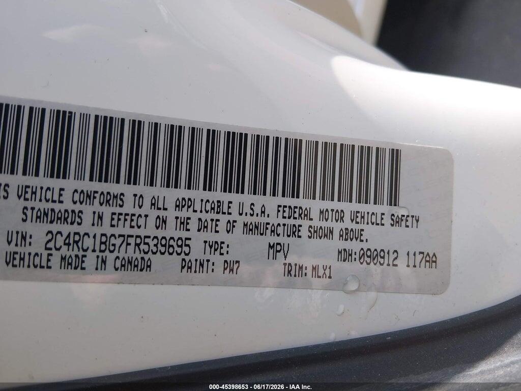 2C4RC1BG7FR539695 2015 CHRYSLER TOWN & COUNTRY photo no. 9