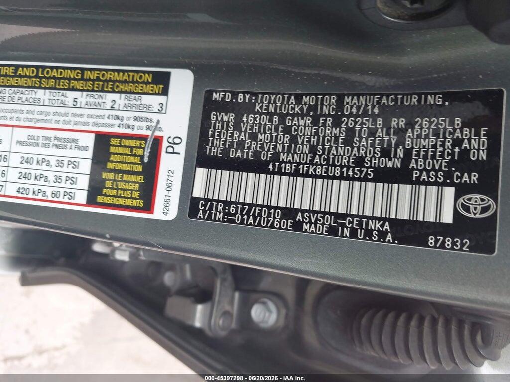 4T1BF1FK8EU814575 2014 TOYOTA CAMRY photo no. 9