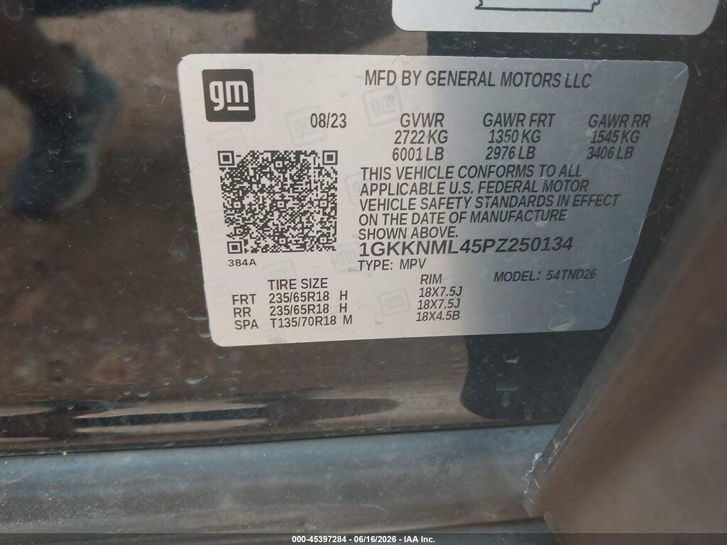1GKKNML45PZ250134 2023 GMC ACADIA photo no. 9