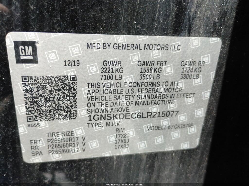 1GNSKDEC6LR215077 2020 CHEVROLET TAHOE photo no. 8
