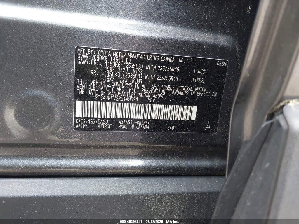 2T3A1RFV2RC449621 2024 TOYOTA RAV4 photo no. 9