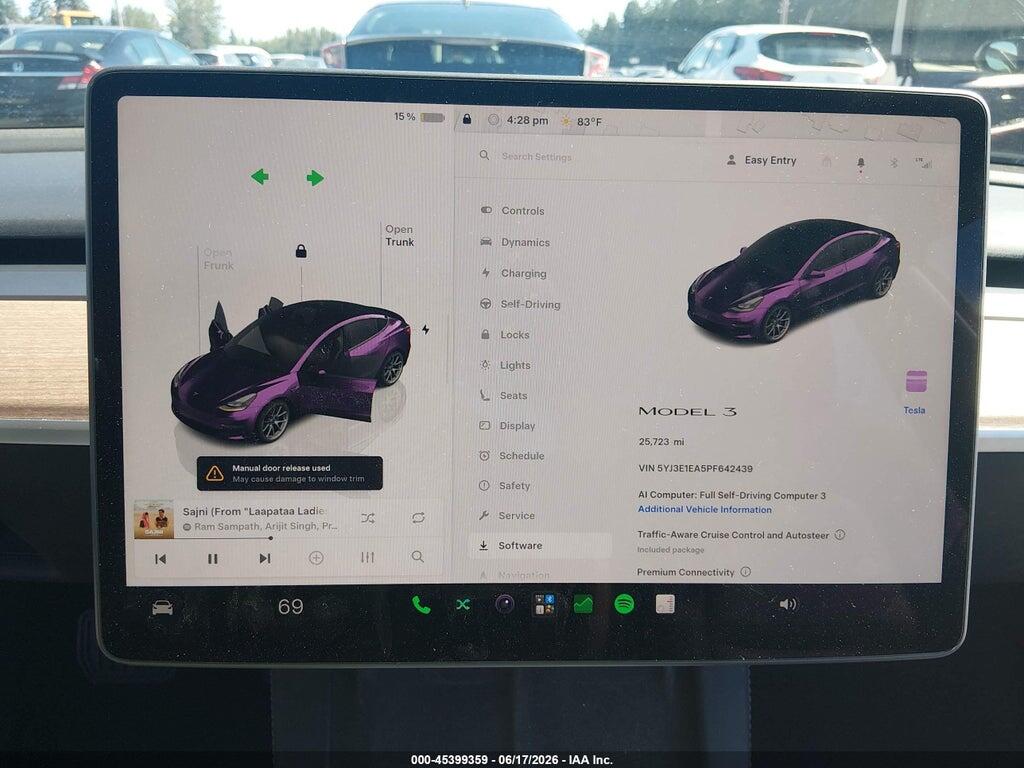5YJ3E1EA5PF642439 2023 TESLA MODEL 3 photo no. 7