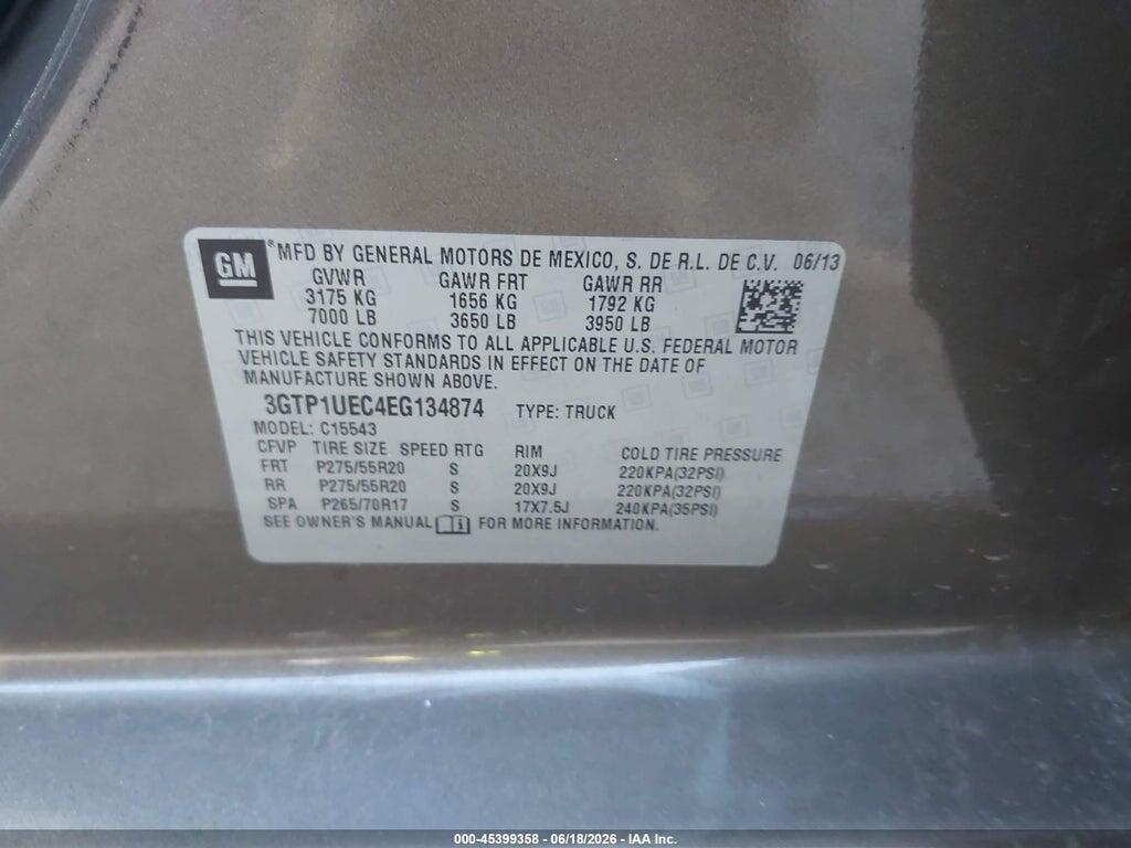 3GTP1UEC4EG134874 2014 GMC SIERRA 1500 photo no. 8
