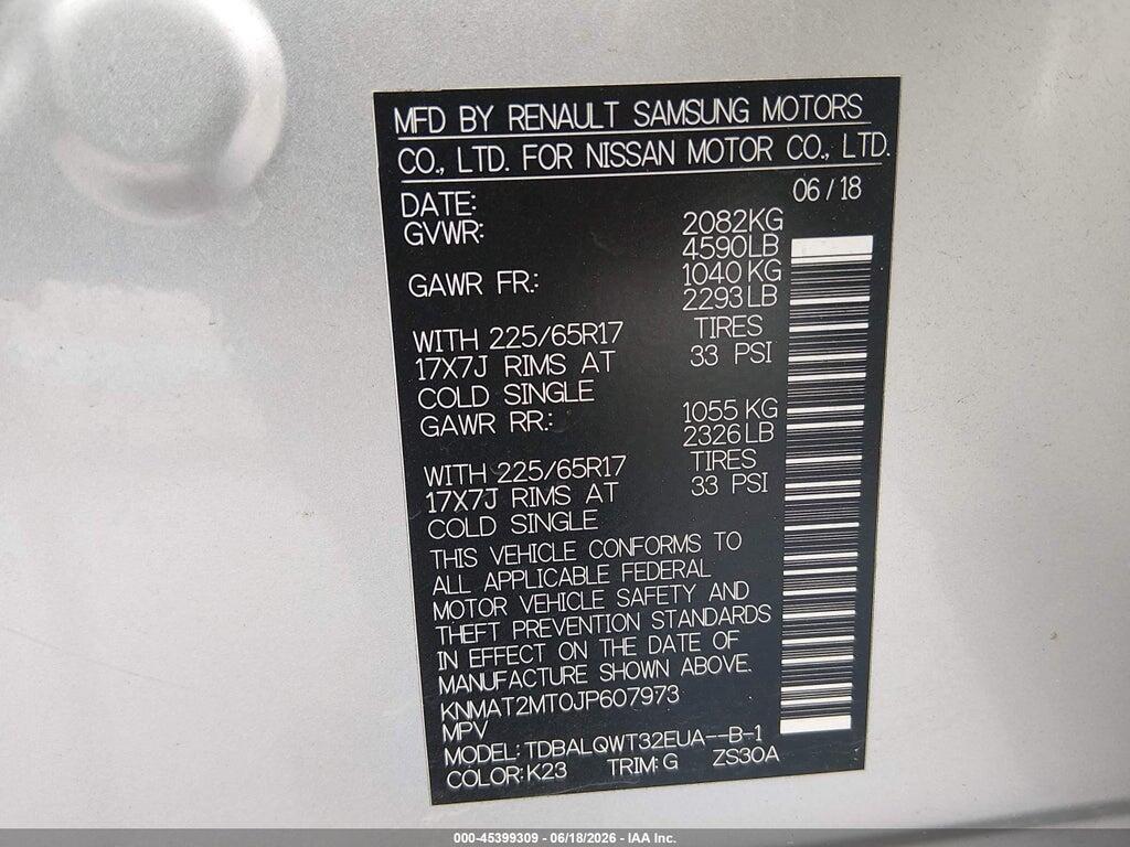 KNMAT2MT0JP607973 2018 NISSAN ROGUE photo no. 9