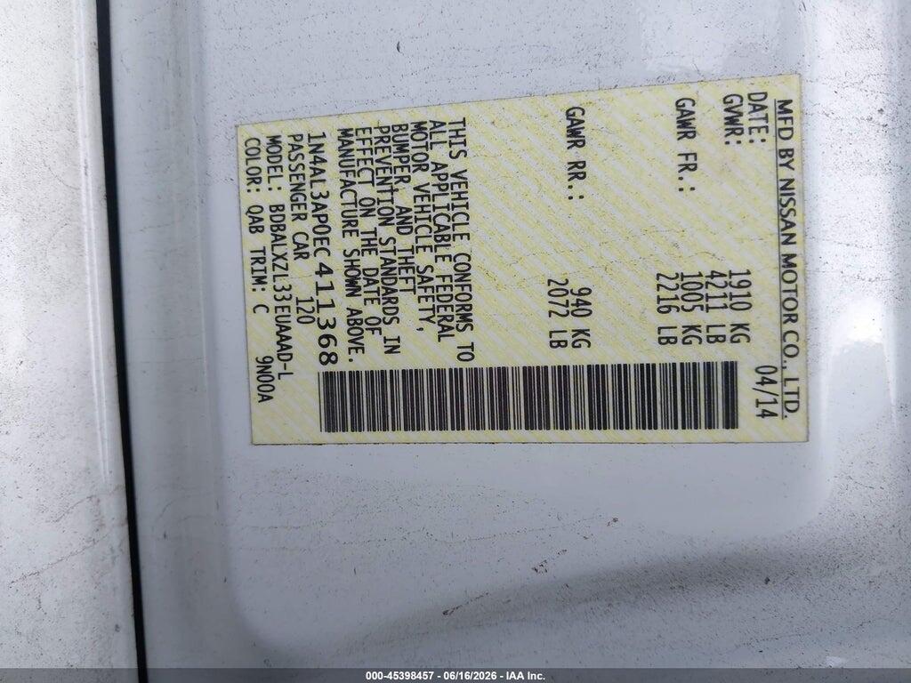 1N4AL3AP0EC411368 2014 NISSAN ALTIMA photo no. 9