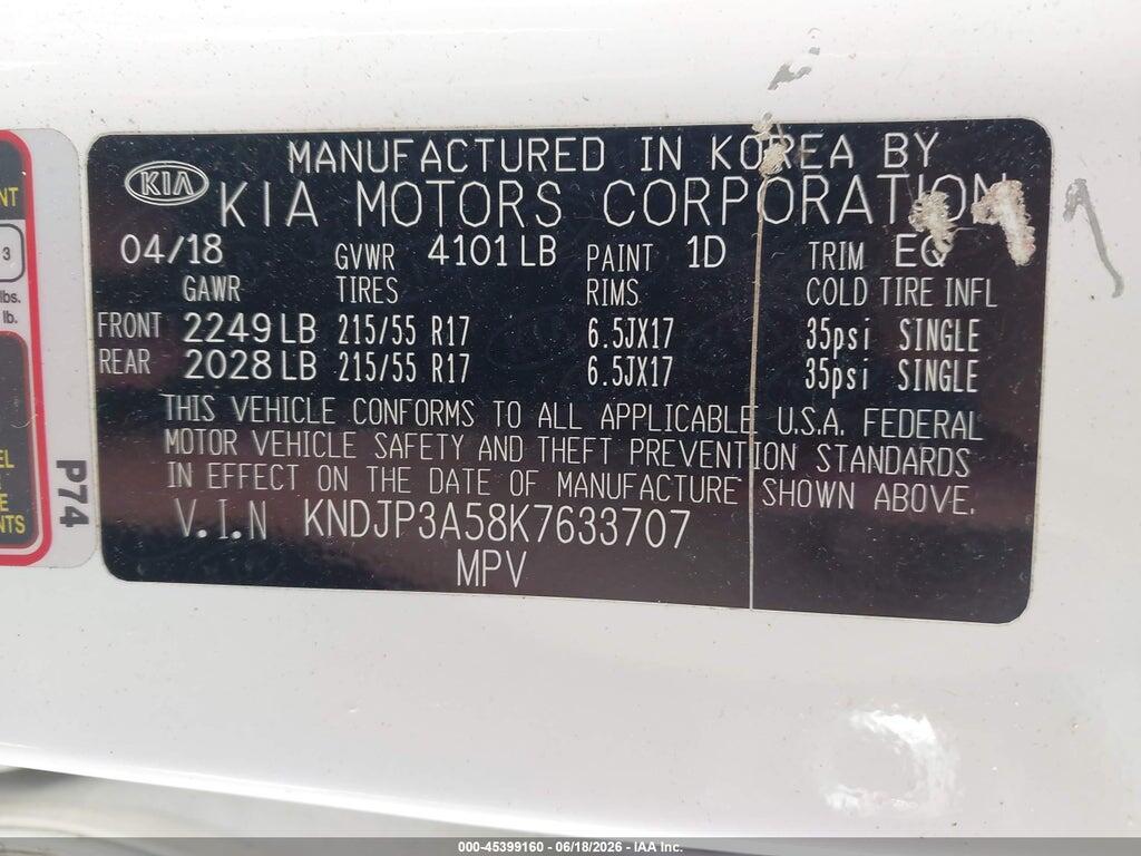 KNDJP3A58K7633707 2019 KIA SOUL photo no. 9