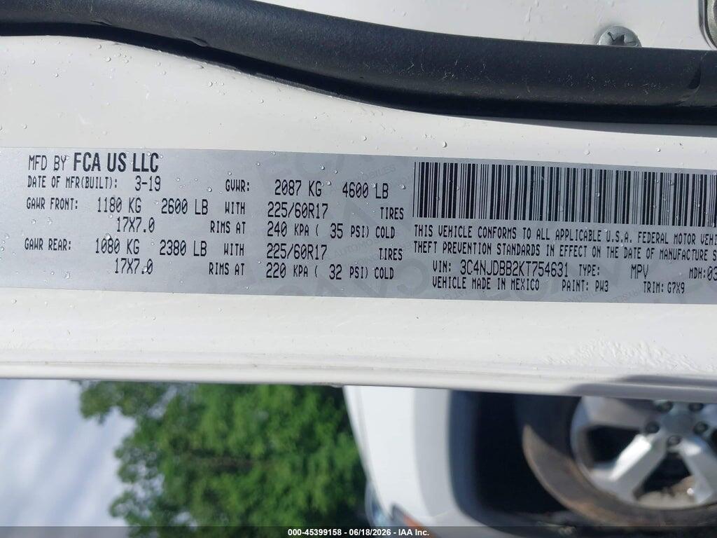 3C4NJDBB2KT754631 2019 JEEP COMPASS photo no. 9