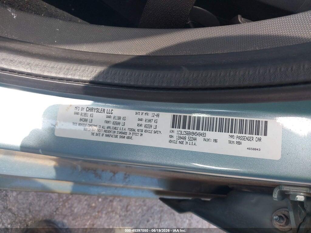 1C3LC56BX9N549493 2009 CHRYSLER SEBRING photo no. 9