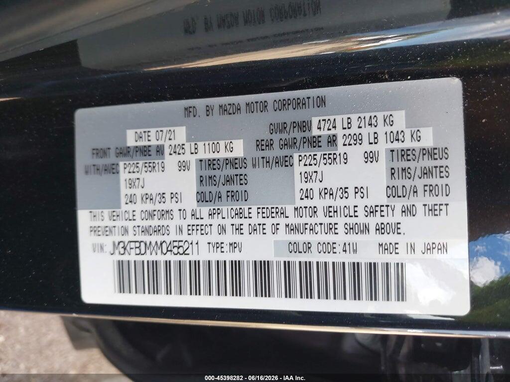 JM3KFBDMXM0455211 2021 MAZDA CX-5 photo no. 9
