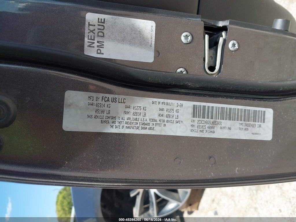 2C3CDXBG5LH153031 2020 DODGE CHARGER photo no. 9