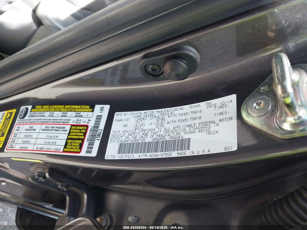 5TFJU4GN4FX069145 2015 TOYOTA TACOMA photo no. 9