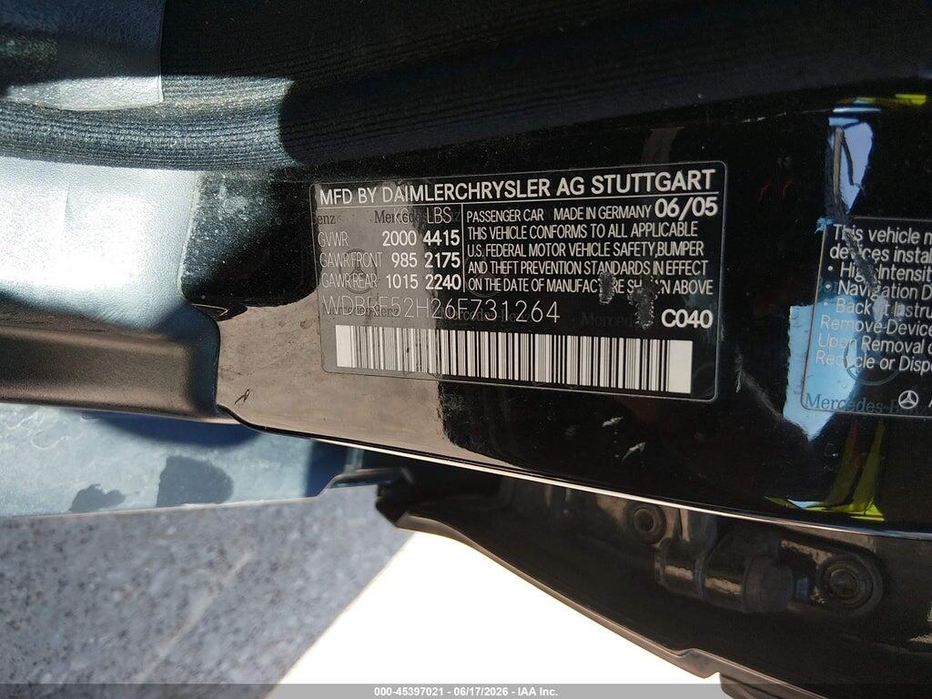 WDBRF52H26F731264 2006 MERCEDES-BENZ C 230 photo no. 9