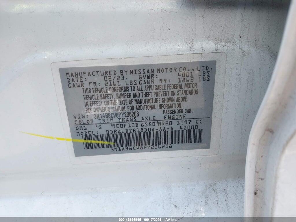 3N1AB8CV8PY236208 2023 NISSAN SENTRA photo no. 9