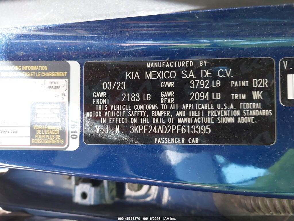 3KPF24AD2PE613395 2023 KIA FORTE photo no. 9