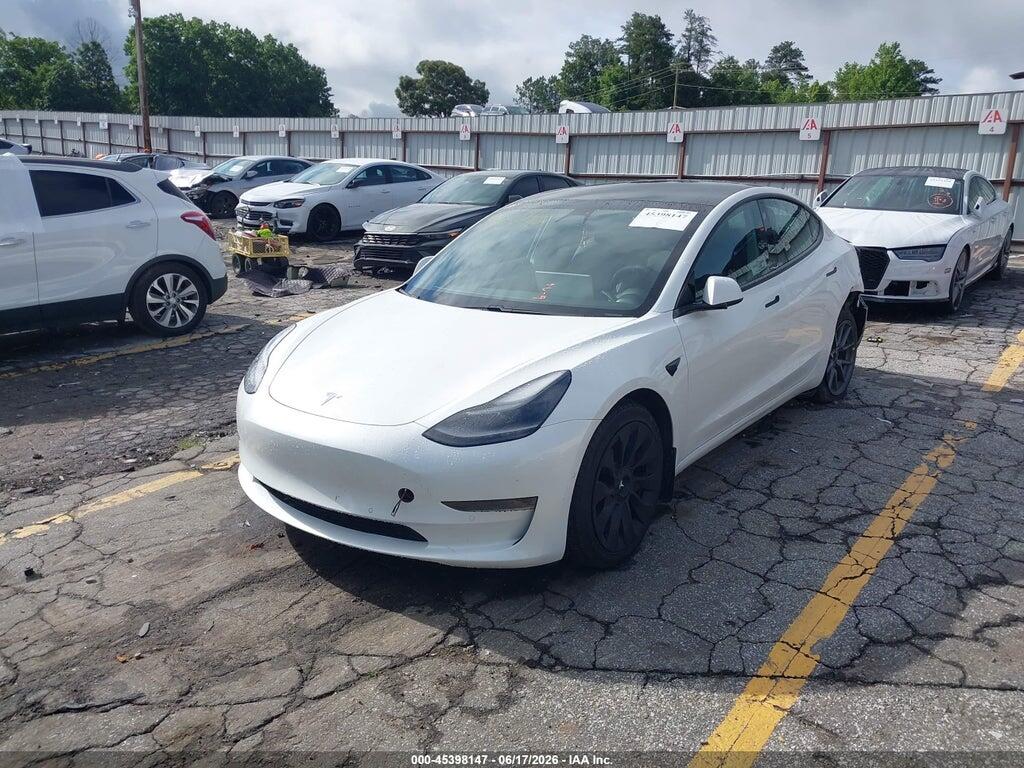 5YJ3E1EA3MF062182 2021 TESLA MODEL 3 photo no. 2