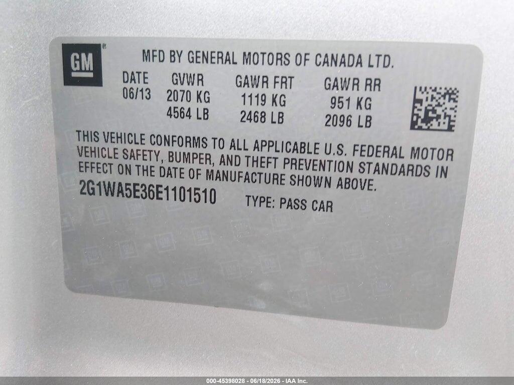 2G1WA5E36E1101510 2014 CHEVROLET IMPALA LIMITED photo no. 9