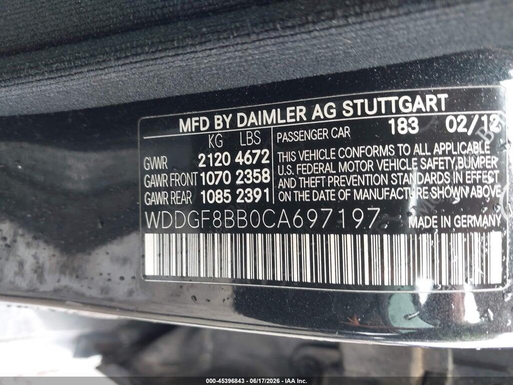 WDDGF8BB0CA697197 2012 MERCEDES-BENZ C 300 photo no. 9