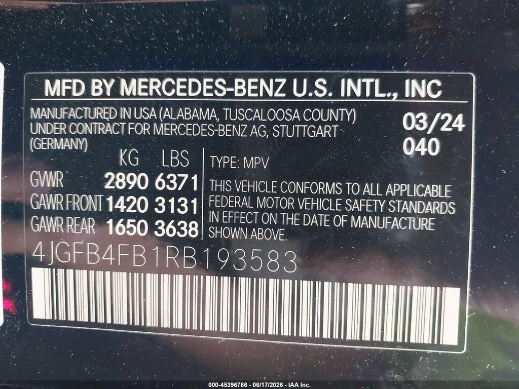 4JGFB4FB1RB193583 2024 MERCEDES-BENZ GLE 350 photo no. 9