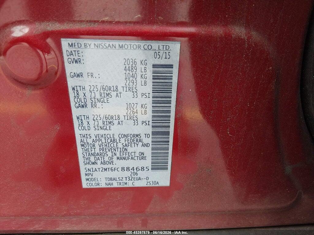 5N1AT2MT6FC884685 2015 NISSAN ROGUE photo no. 9