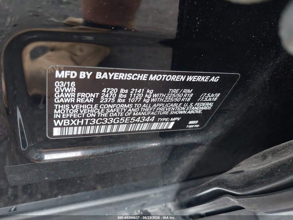 WBXHT3C33G5E54344 2016 BMW X1 photo no. 9
