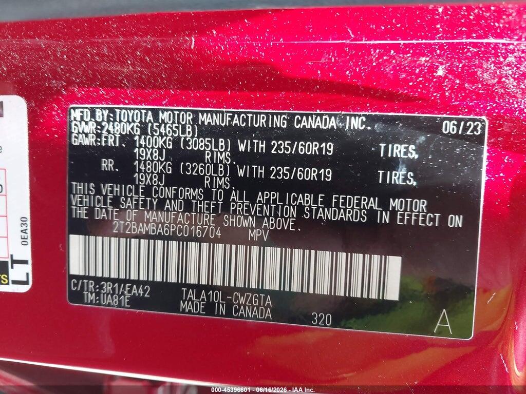 2T2BAMBA6PC016704 2023 LEXUS RX 350 photo no. 9