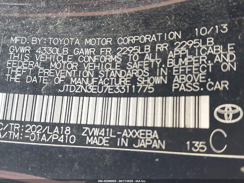 JTDZN3EU7E3311775 2014 TOYOTA PRIUS V photo no. 9