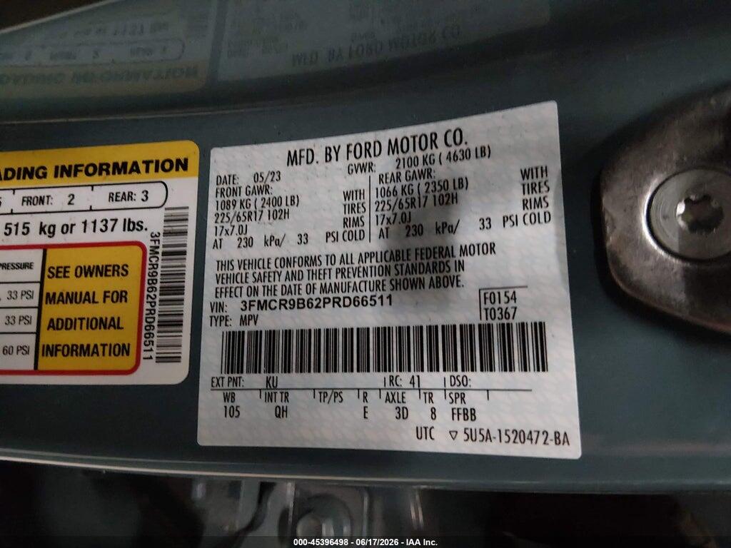 3FMCR9B62PRD66511 2023 FORD BRONCO SPORT photo no. 9