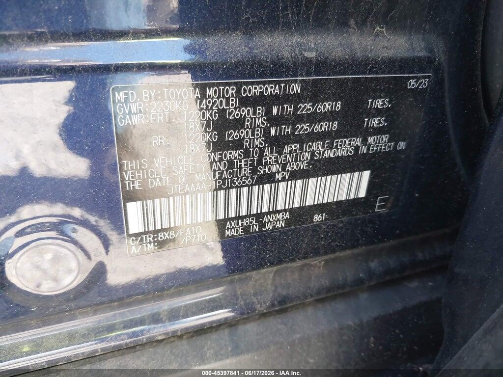 JTEAAAAH1PJ136567 2023 TOYOTA VENZA photo no. 9