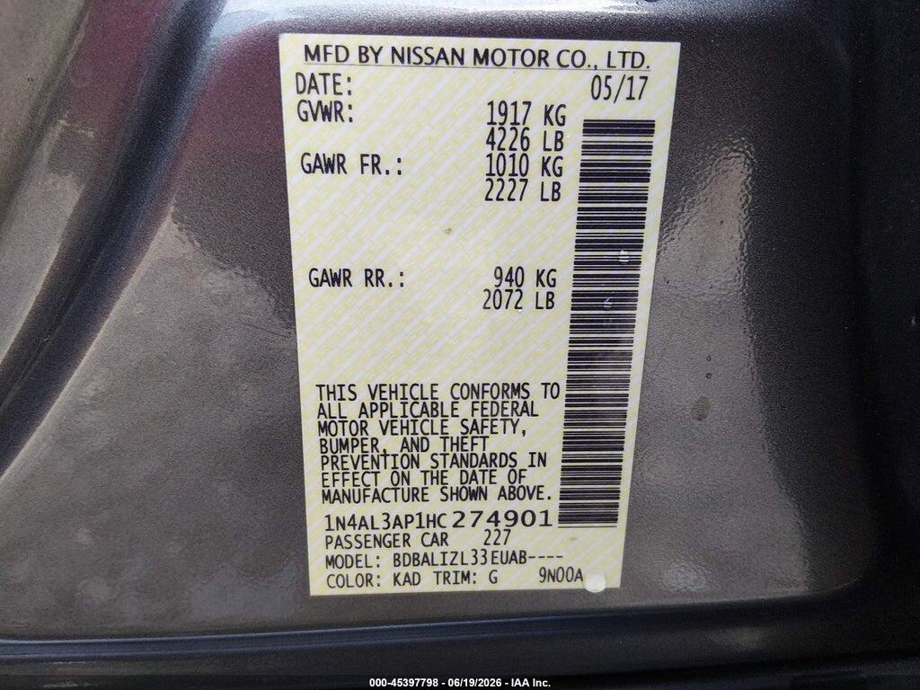 1N4AL3AP1HC274901 2017 NISSAN ALTIMA photo no. 9