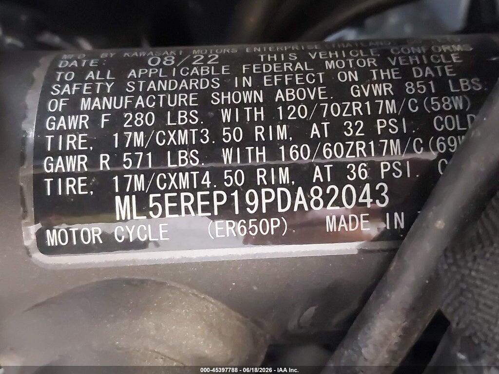 ML5EREP19PDA82043 2023 KAWASAKI ER650 photo no. 10