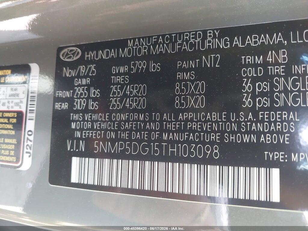 5NMP5DG15TH103098 2026 HYUNDAI SANTA FE HYBRID photo no. 9