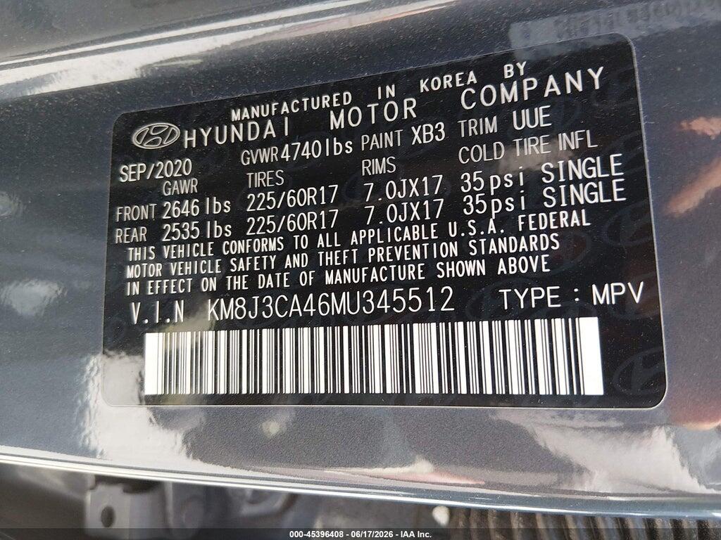 KM8J3CA46MU345512 2021 HYUNDAI TUCSON photo no. 9