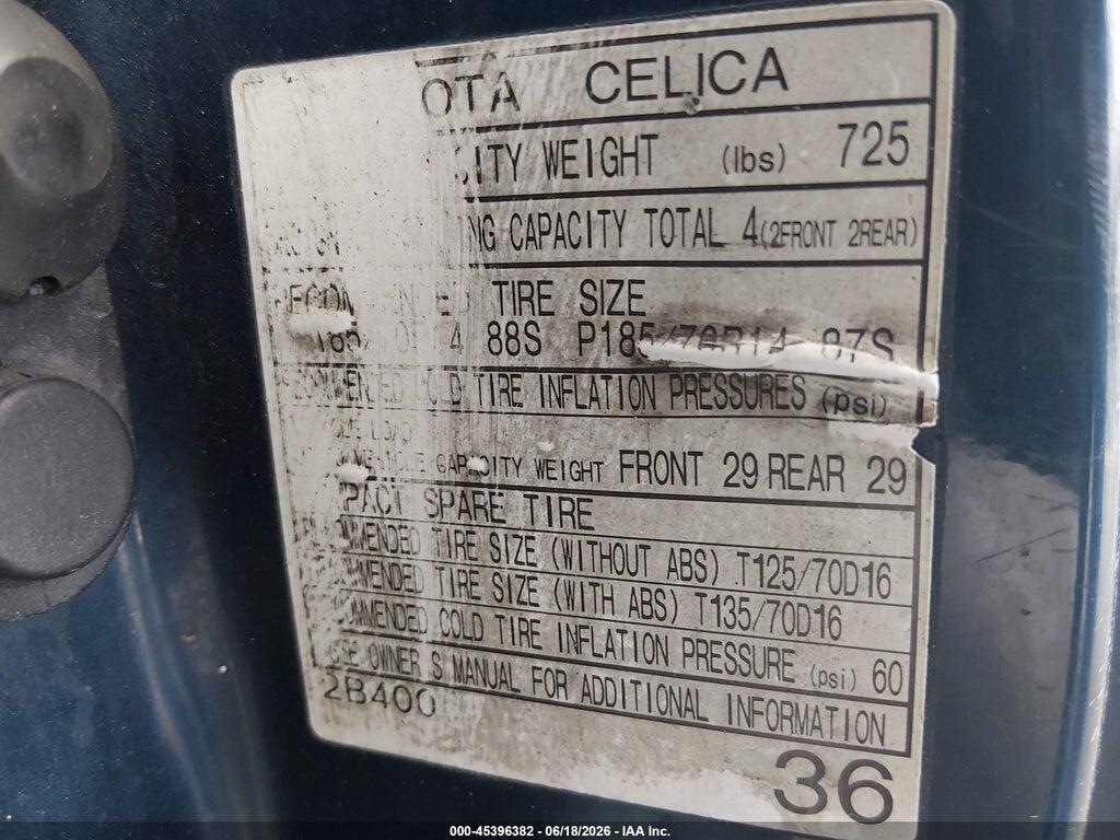 JT2AT00F0R0012705 1994 TOYOTA CELICA photo no. 9