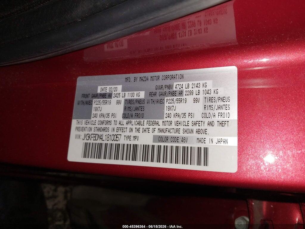 JM3KFBDM4L1810057 2020 MAZDA CX-5 photo no. 9