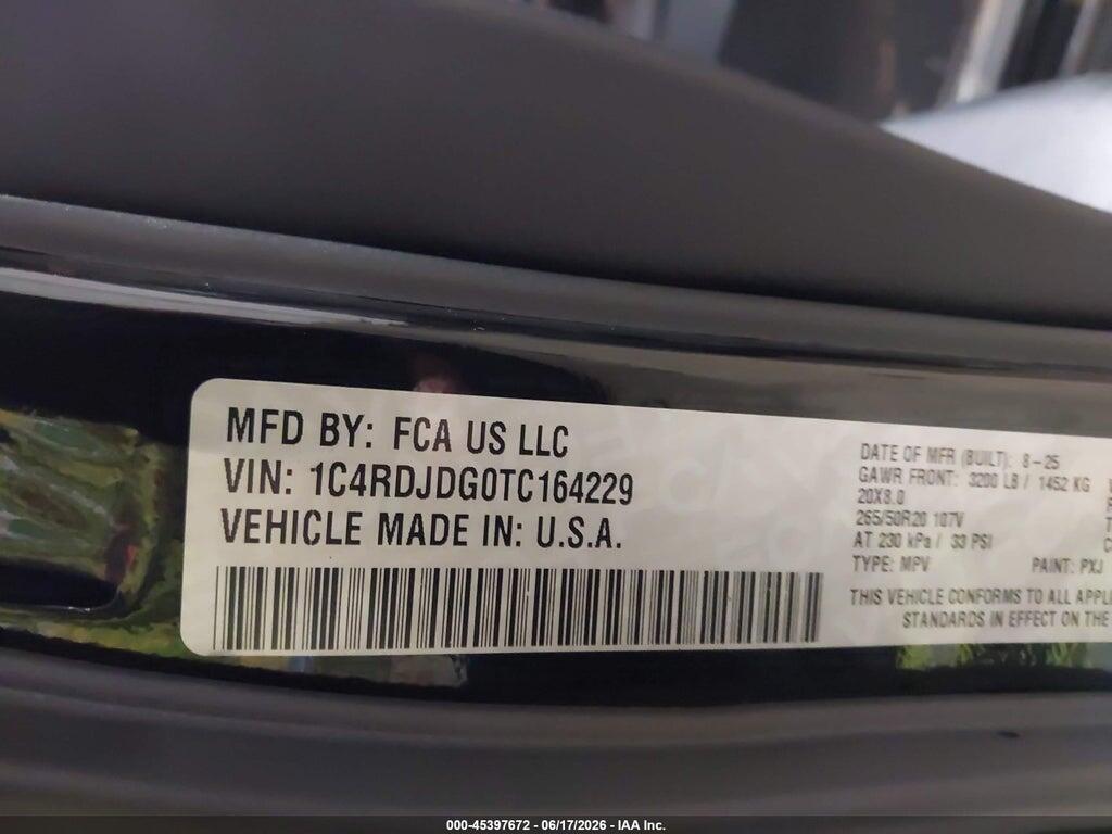 1C4RDJDG0TC164229 2026 DODGE DURANGO photo no. 9