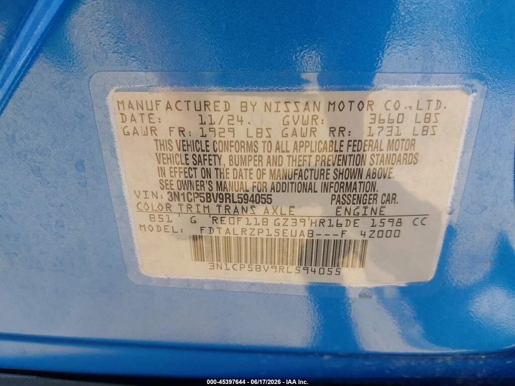 3N1CP5BV9RL594055 2024 NISSAN KICKS photo no. 9