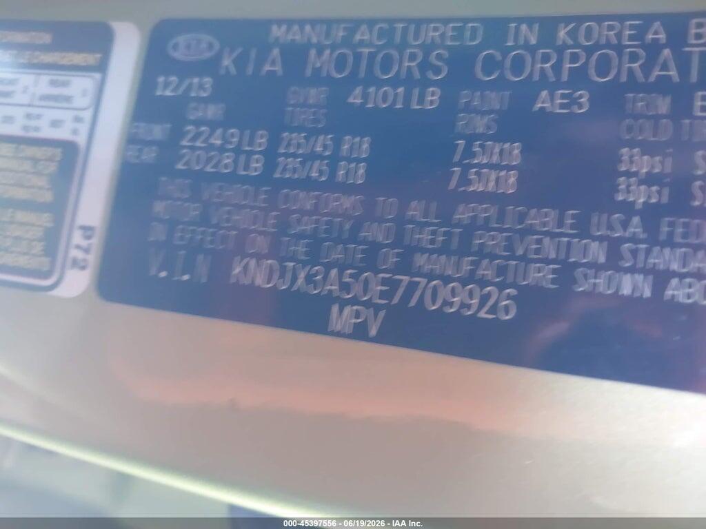 KNDJX3A50E7709926 2014 KIA SOUL photo no. 9