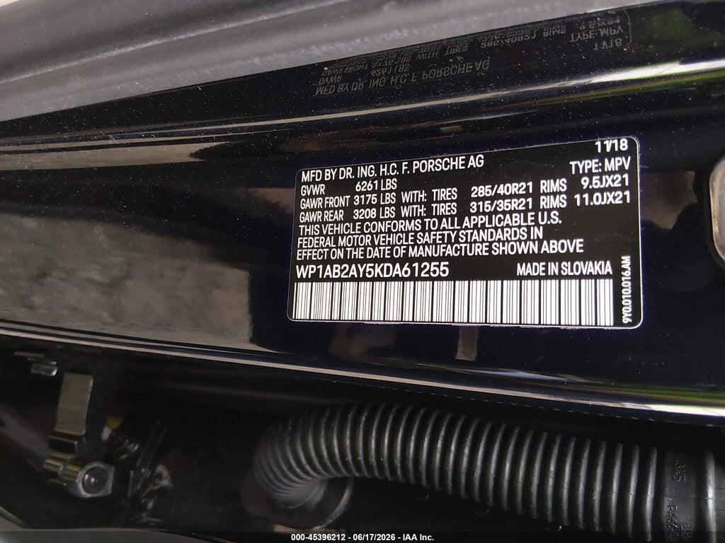 WP1AB2AY5KDA61255 2019 PORSCHE CAYENNE photo no. 9