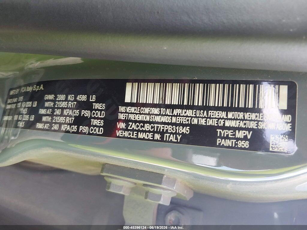 ZACCJBCT7FPB31845 2015 JEEP RENEGADE photo no. 9