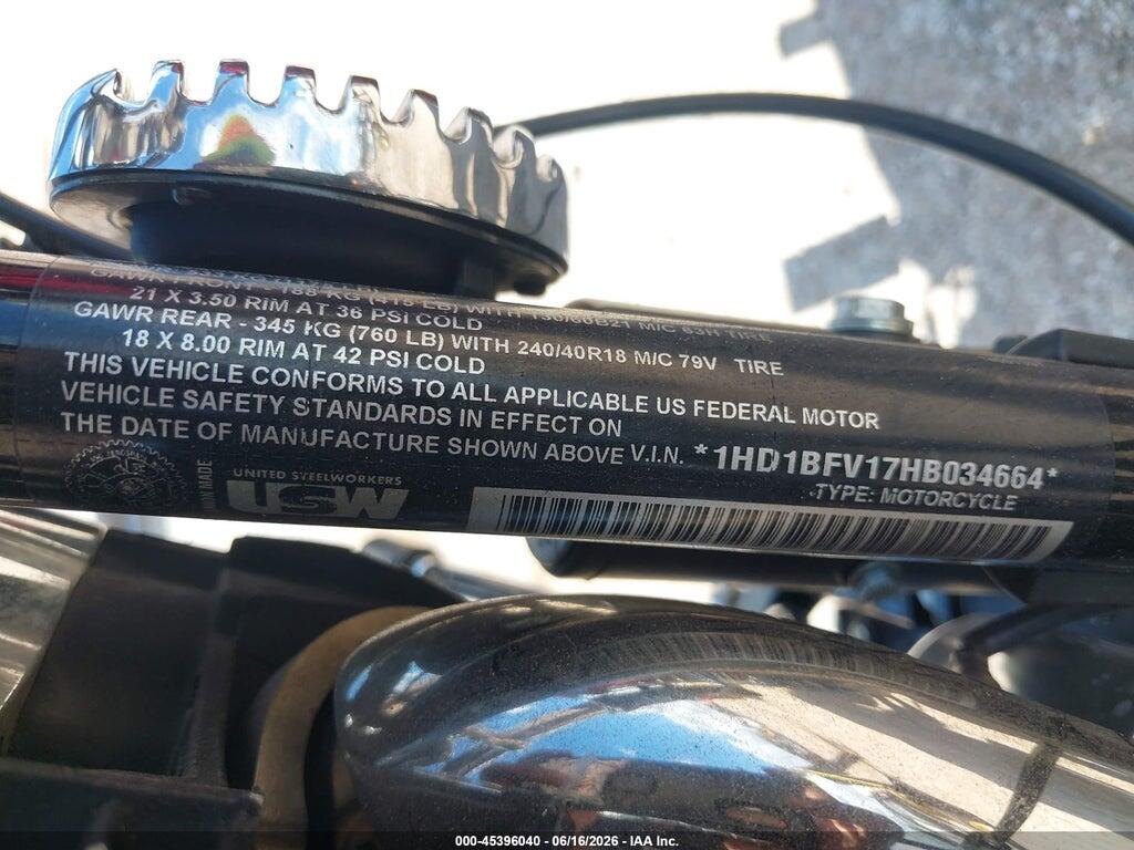 1HD1BFV17HB034664 2017 HARLEY-DAVIDSON FXSB photo no. 10