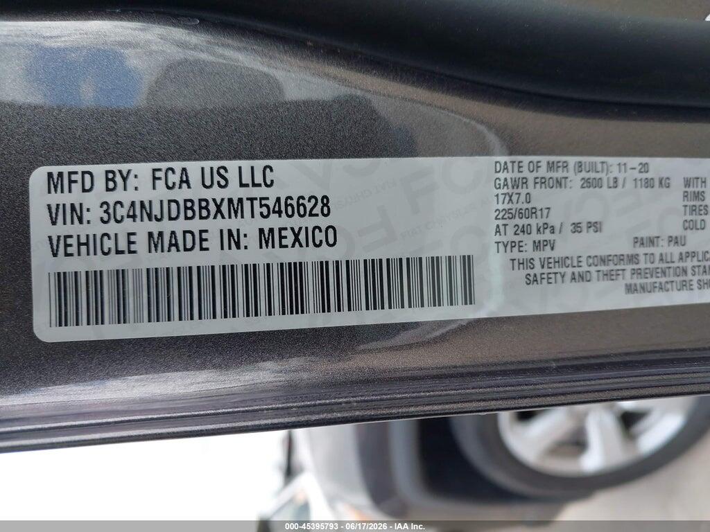 3C4NJDBBXMT546628 2021 JEEP COMPASS photo no. 9