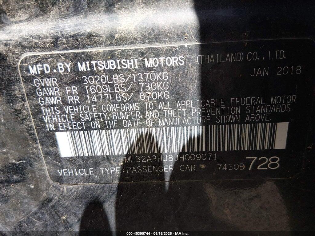 ML32A3HJ8JH009071 2018 MITSUBISHI MIRAGE photo no. 9