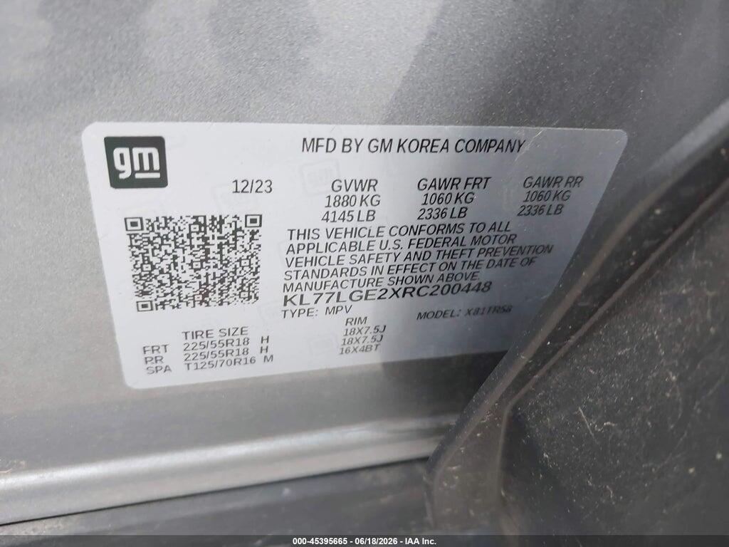 KL77LGE2XRC200448 2024 CHEVROLET TRAX photo no. 9