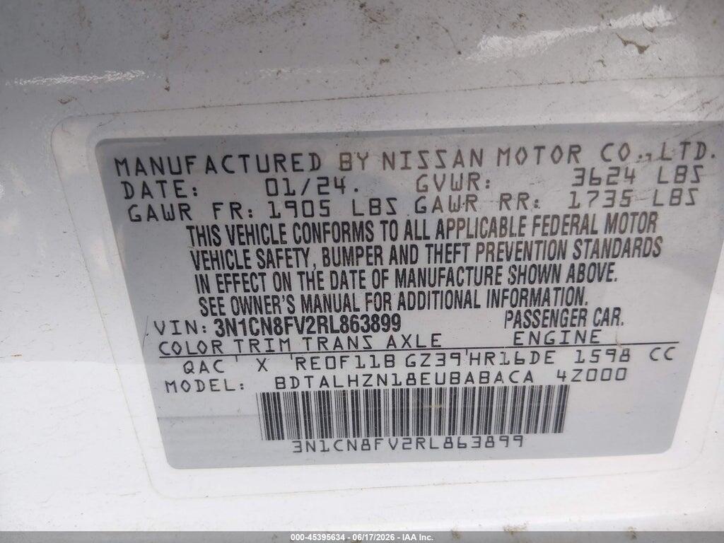 3N1CN8FV2RL863899 2024 NISSAN VERSA photo no. 9