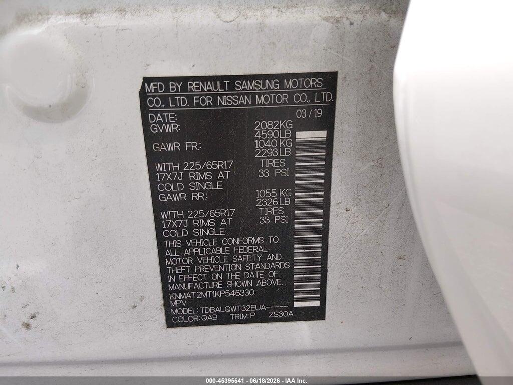 KNMAT2MT1KP546330 2019 NISSAN ROGUE photo no. 9