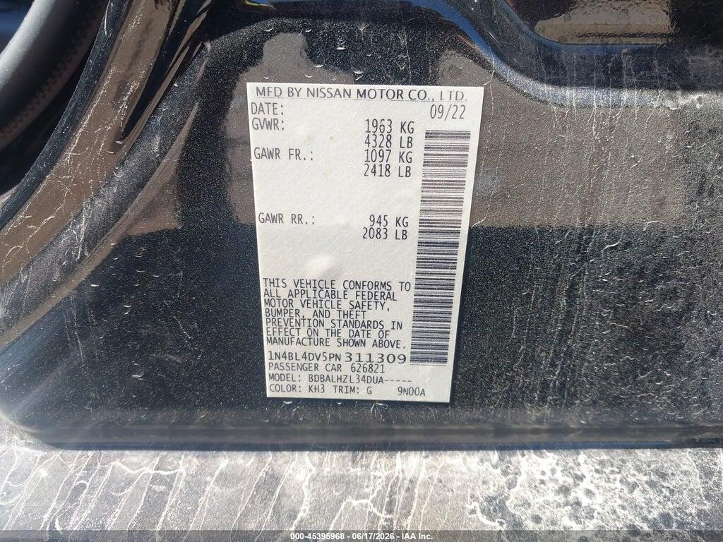 1N4BL4DV5PN311309 2023 NISSAN ALTIMA photo no. 9
