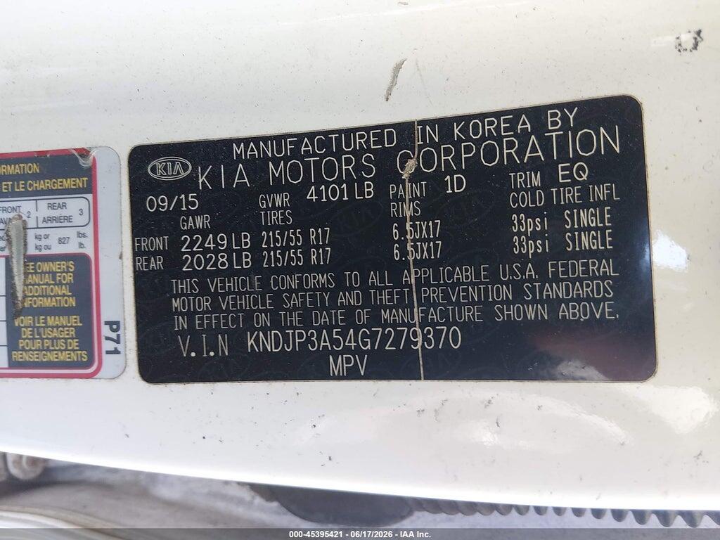 KNDJP3A54G7279370 2016 KIA SOUL photo no. 9