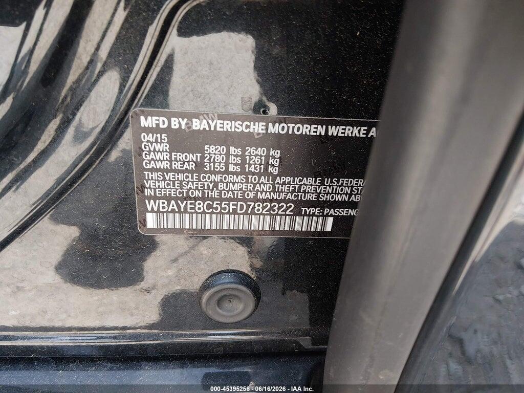 WBAYE8C55FD782322 2015 BMW 750LI photo no. 9