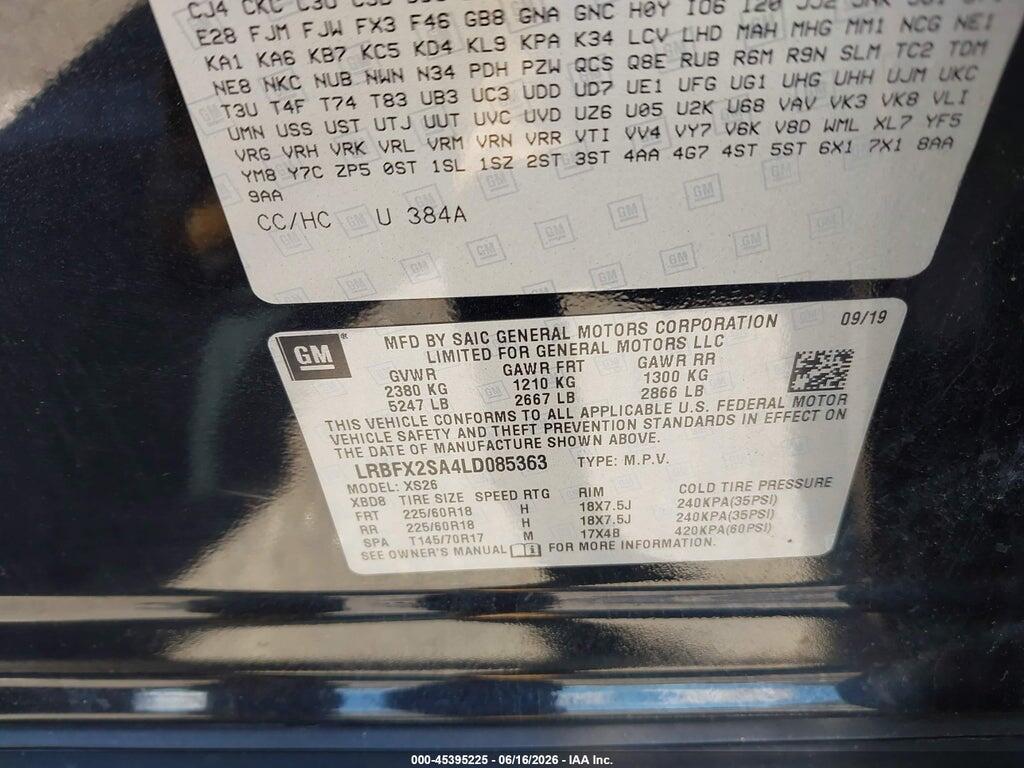 LRBFX2SA4LD085363 2020 BUICK ENVISION photo no. 9